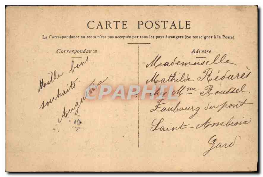 CPA Paris Boulev et Porte St Martin  — Rückseite