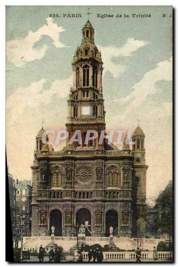 CPA Paris Eglise de la Trinite 