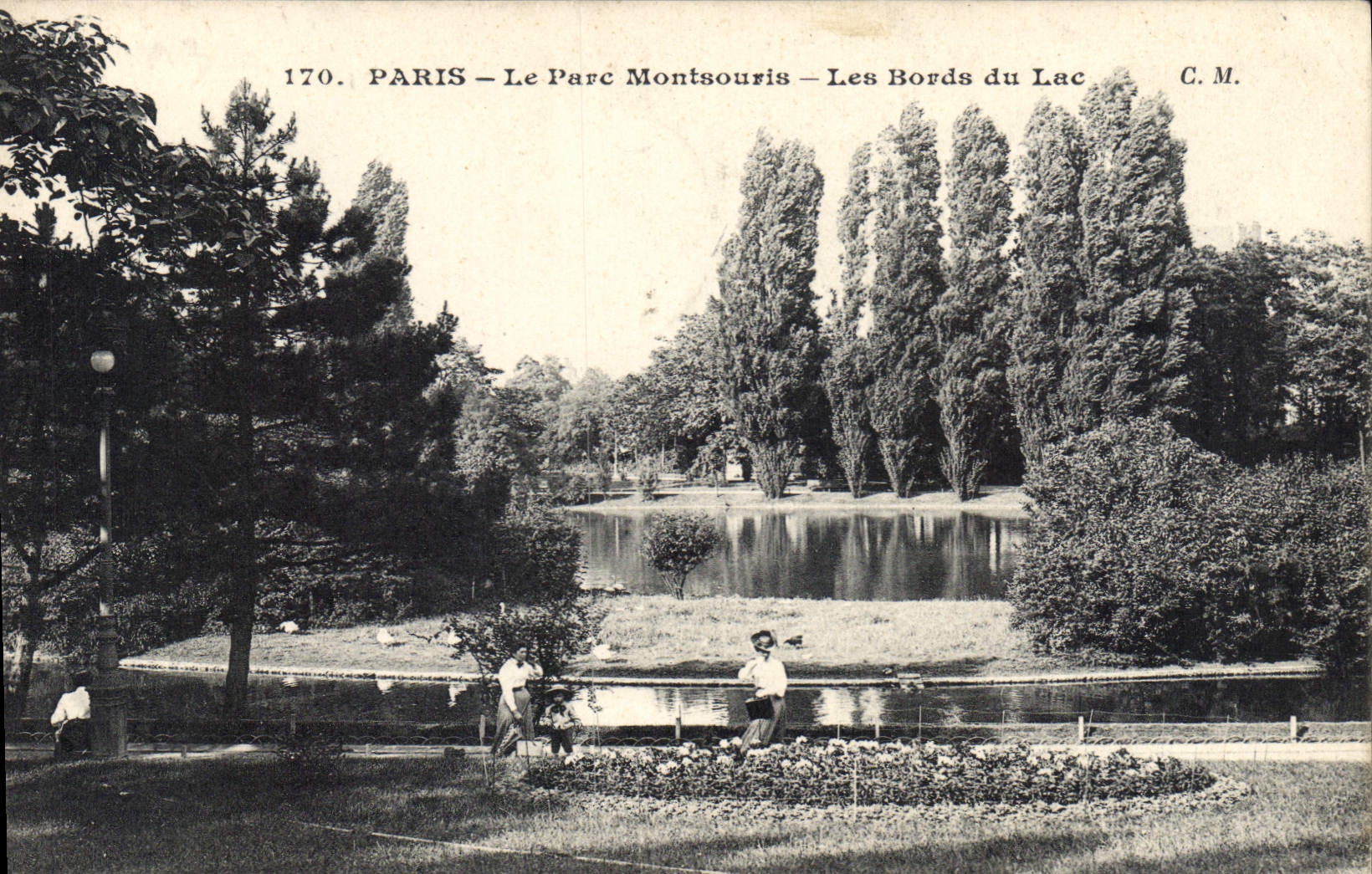 CPA Paris le Parc Montsouris les Bords du Lac 