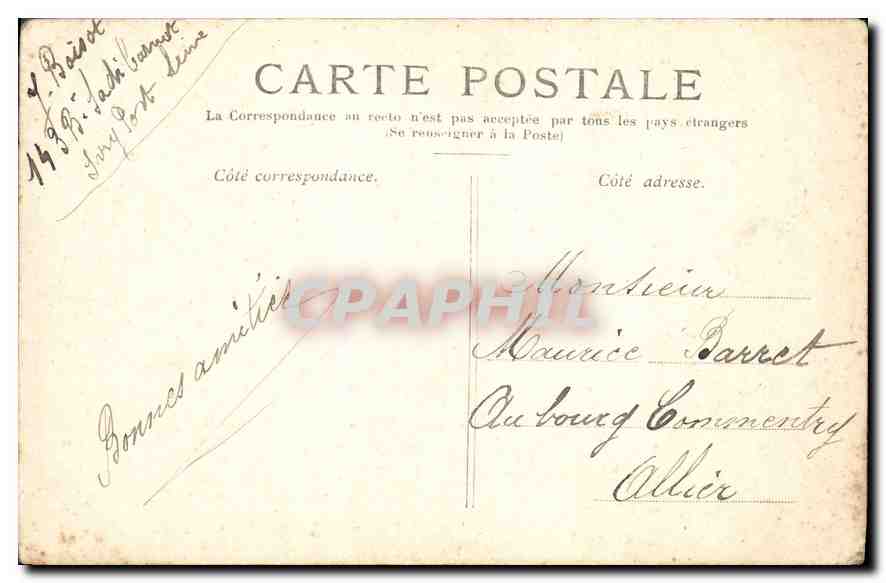 CPA Paris Musee de Cluny Eleve par Pierre de Chalons abbe de Cluny sur les restes du vieux Palais de — Rückseite
