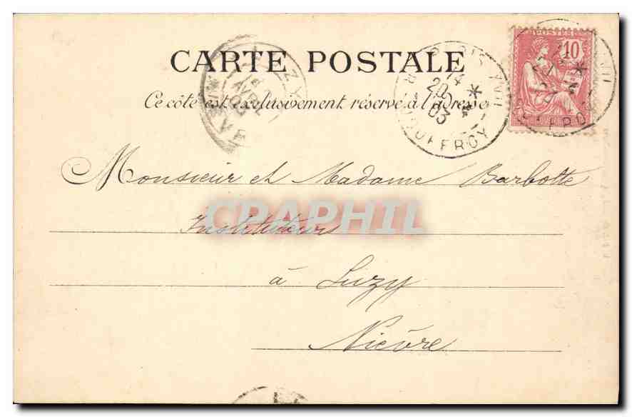 CPA Paris hotel de Cluny  — Rückseite