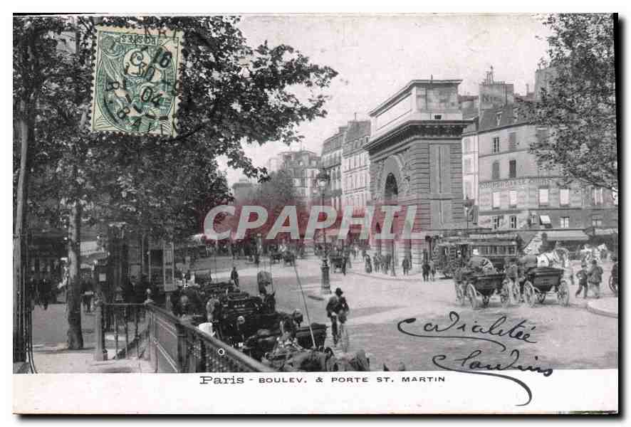 CPA Paris Boulev et Porte St Martin 