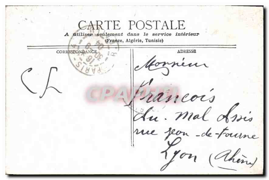 CPA Paris Boulev et Porte St Martin  — Rückseite