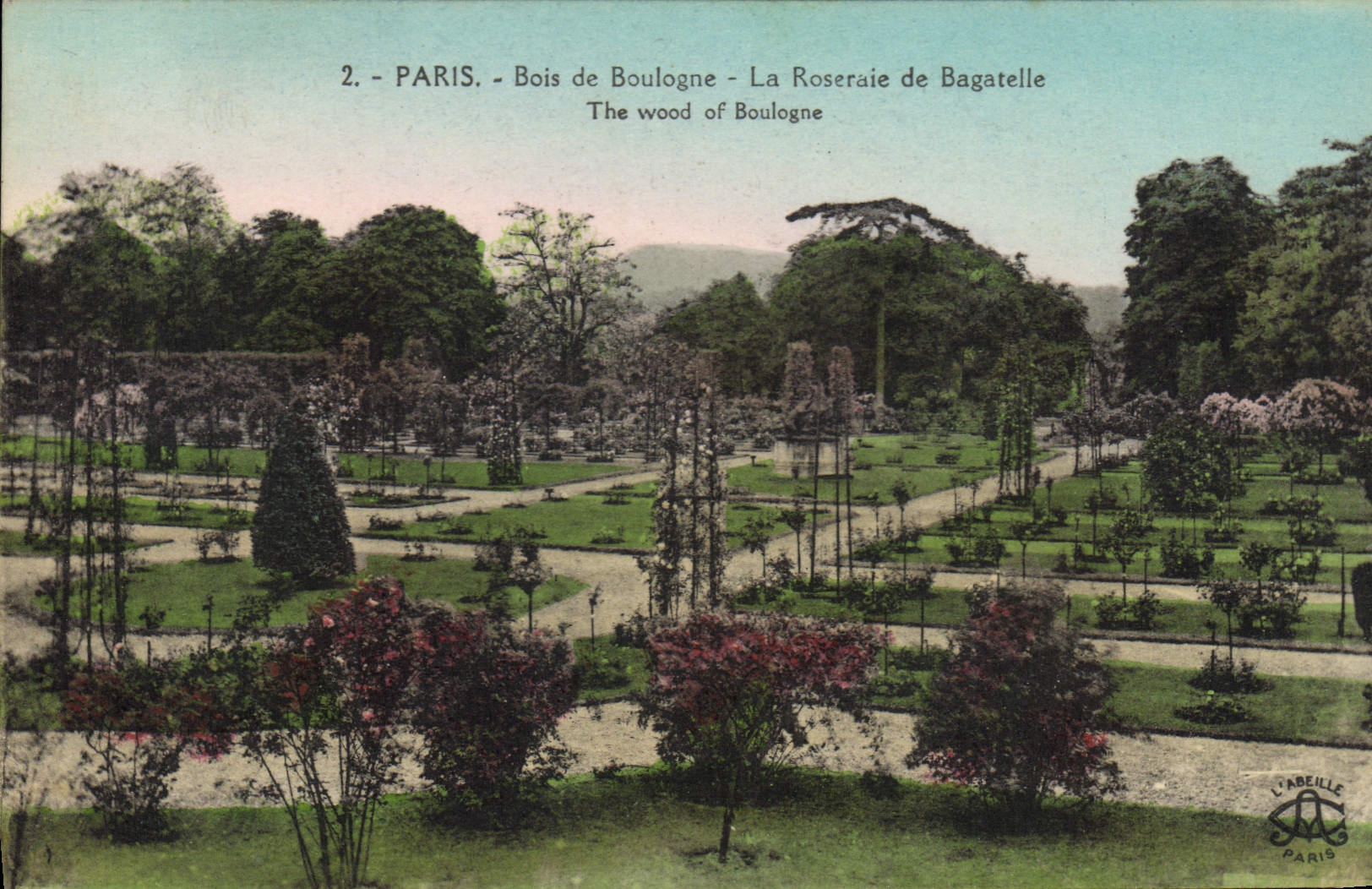 CPA Paris Bois de Boulogne la Roserale de Bagatelle 