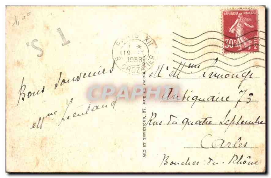 CPA Paris la Conciergerie  — Rückseite