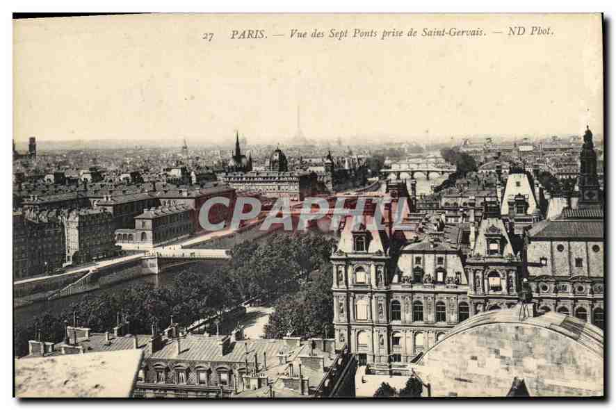 CPA Paris Vue des Sept Ponts prise de Saint Gervais 