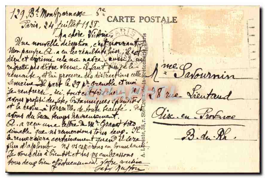 CPA Paris Place de la Bastille  — Rückseite