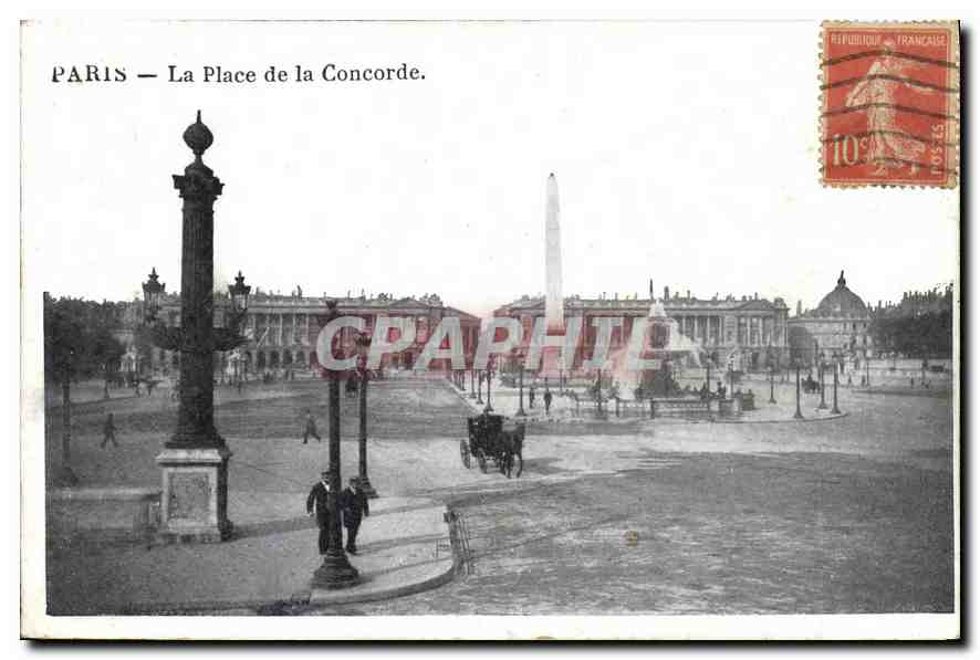 CPA Paris la place de la Concorde 