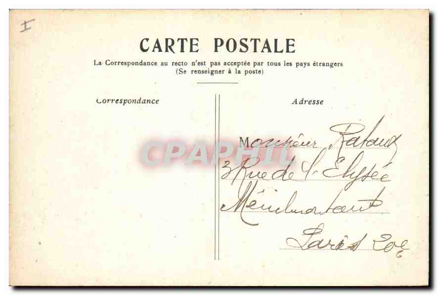 CPA Paris la place de la Concorde  — Rückseite