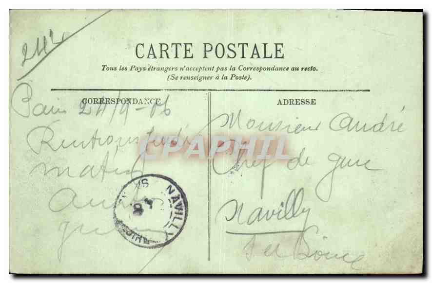 CPA Paris la place de la Bastille  — Rückseite