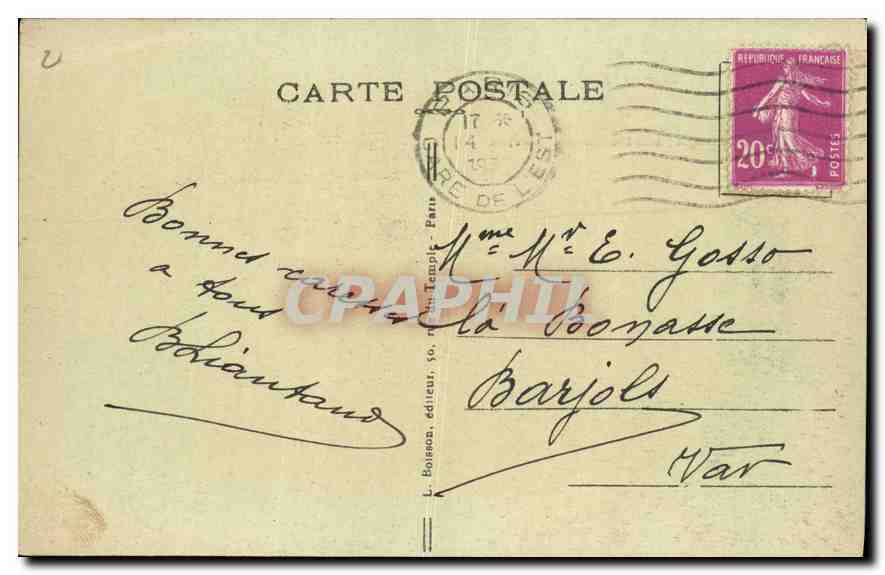 CPA Paris Eglise de la Madeleine Copie du Partheon d'Athenes commencee en 1764 achevee en 1843  — Verso
