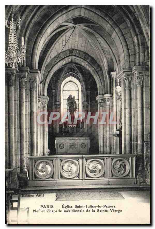 CPA Paris Eglise Saint Julien le Pauvre Nef et chapelle metidionale de la Sainte Vierge 