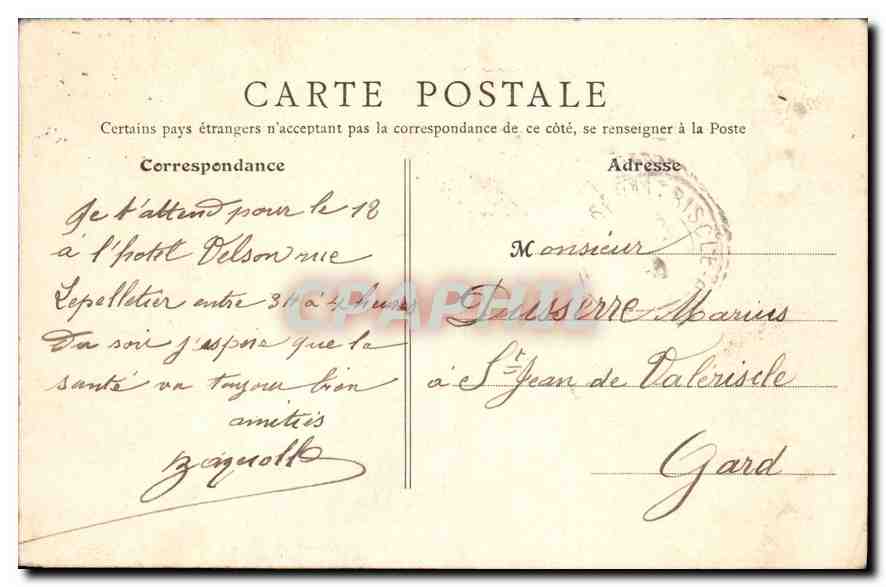 CPA Paris Eglise Saint Germain l'Auxerrois  — Verso