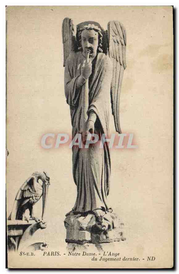 CPA Paris Notre Dame l'Ange du Jugement dernier 