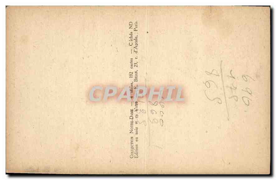 CPA Paris Notre Dame l'Ange du Jugement dernier  — Verso