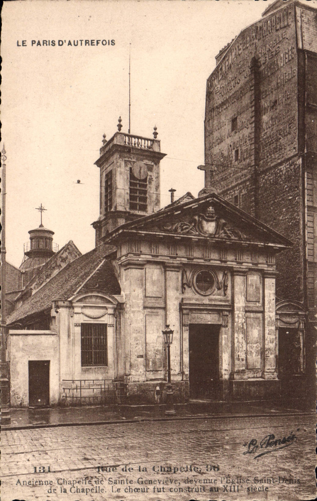 Ancienne Chapelle de Sainte-Geneviève — rue de la Chapelle, 96 — La Parisienne, n°131