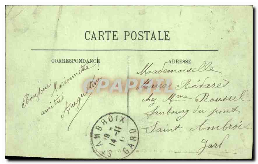 CPA Paris Le Pont de la Concorde et la Chambre des Deputes Bateau — Rückseite