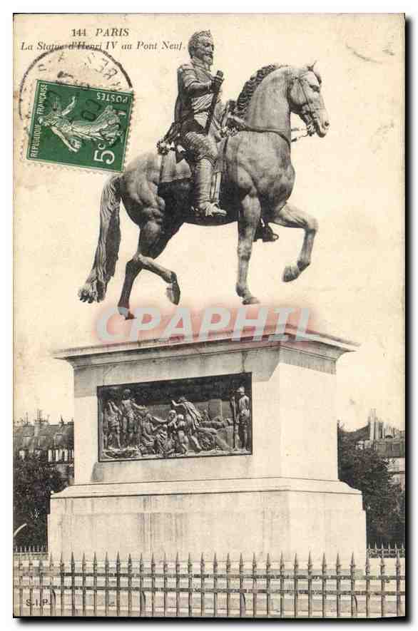 CPA Paris La Statue d'Henri IV au Pont Neuf 