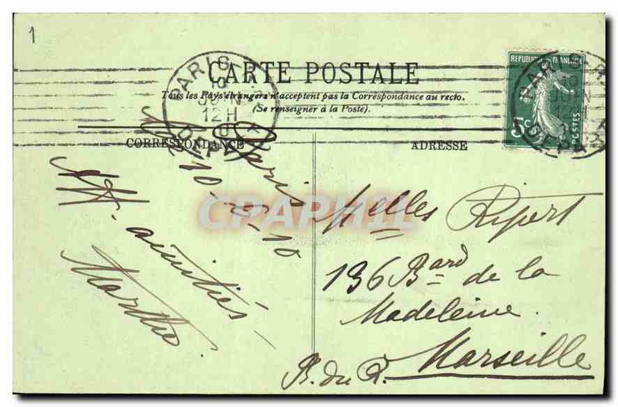 CPA Paris L'Hotel des Invalides  — Verso