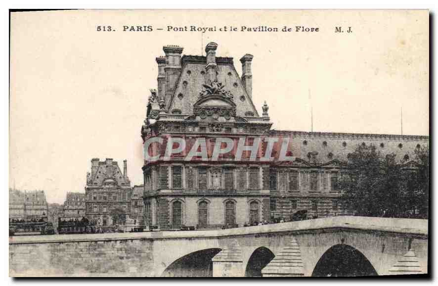 CPA Paris Pont Royal et le Pavillon de Flore 
