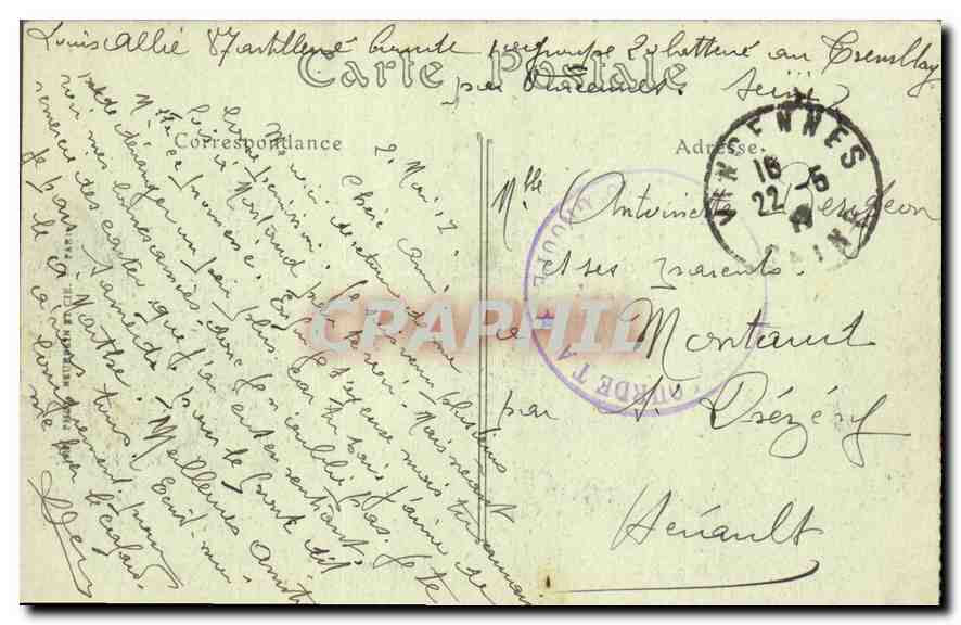 CPA Paris La Tour Saint Jacques  — Verso