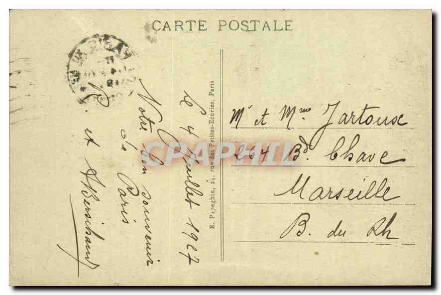 CPA Paris La Conciergerie  — Rückseite