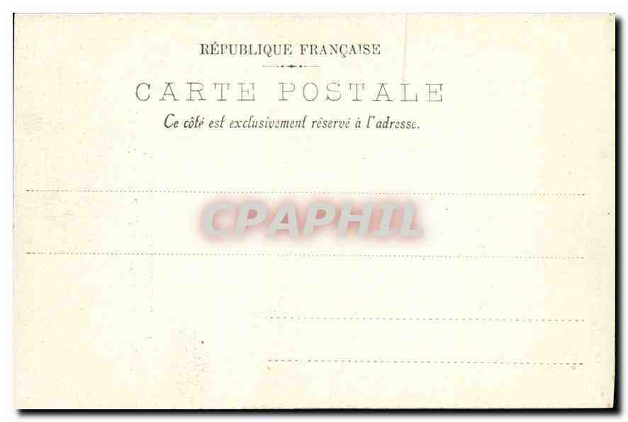 CPA Les Fresques du Pantheon La Mort de Sainte Genevieve  — Rückseite