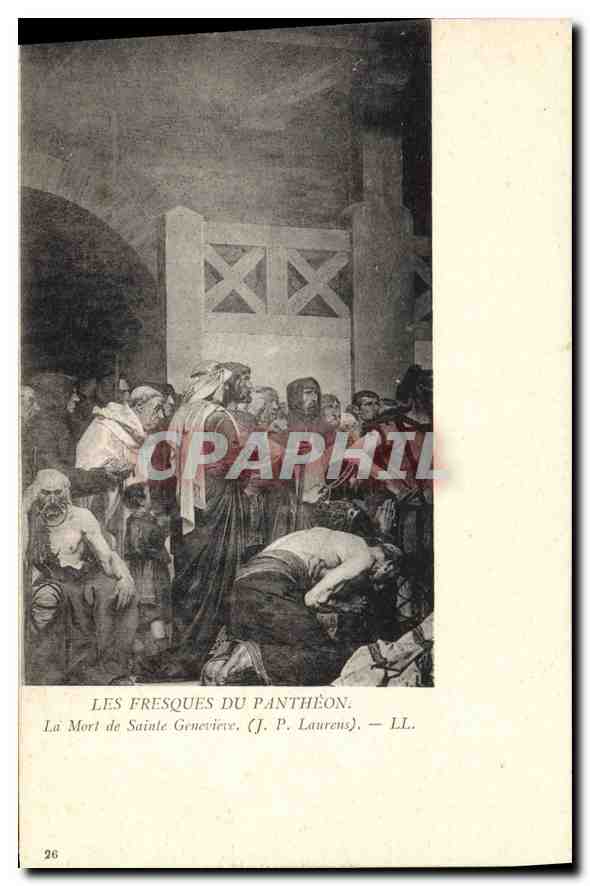CPA Les Fresques du Pantheon La Mort de Sainte Genevieve 