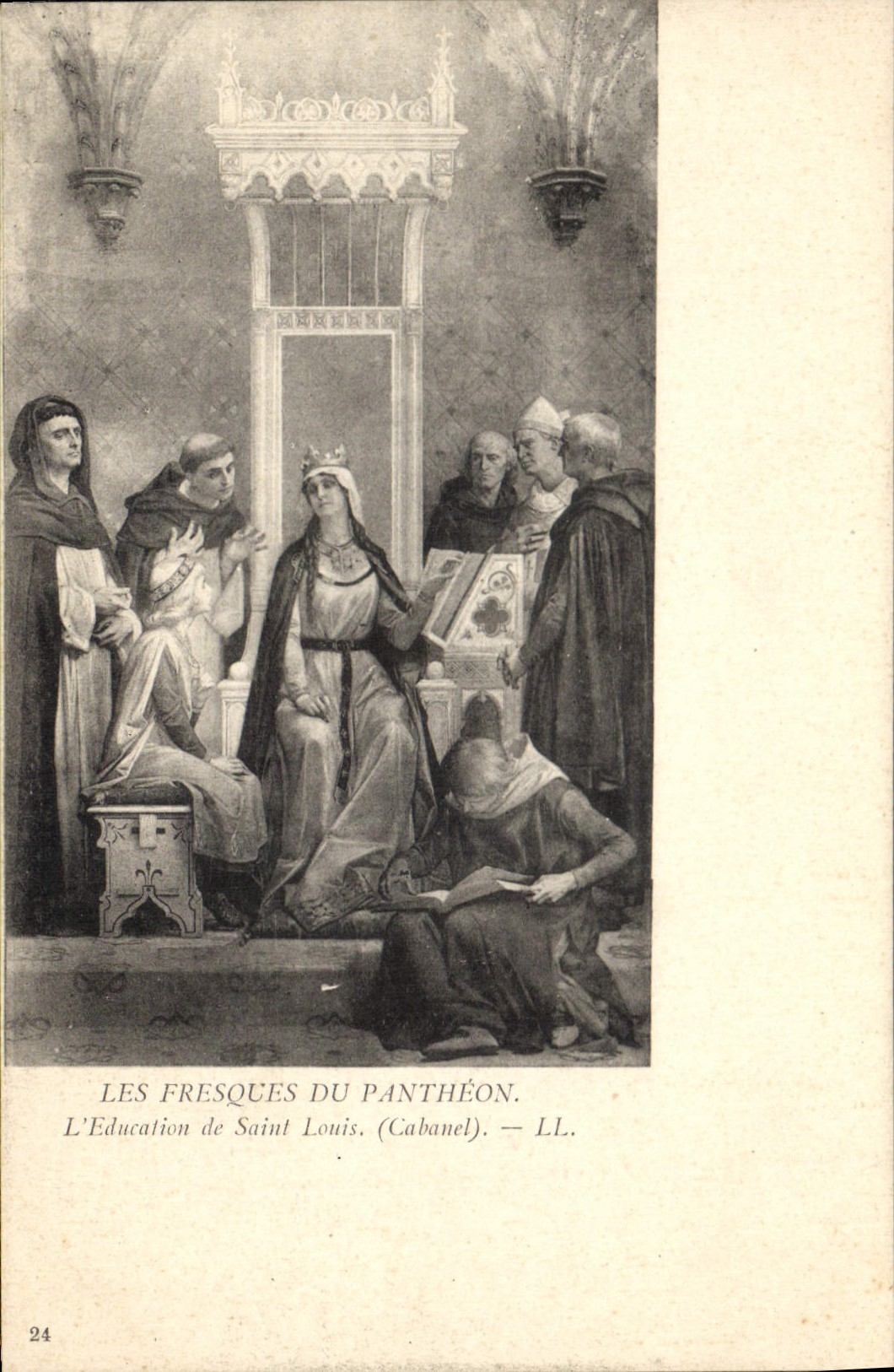CPA Les Fresques du Pantheon L'Education de Saint Louis 