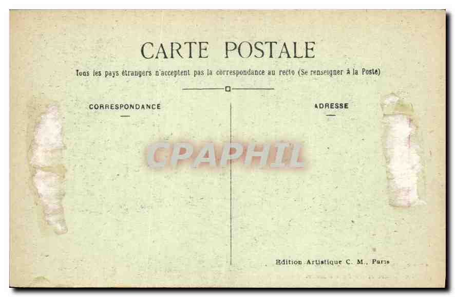 CPA Paris Facade de Notre Dame La Rosace et les Rois d'Israel  — Rückseite