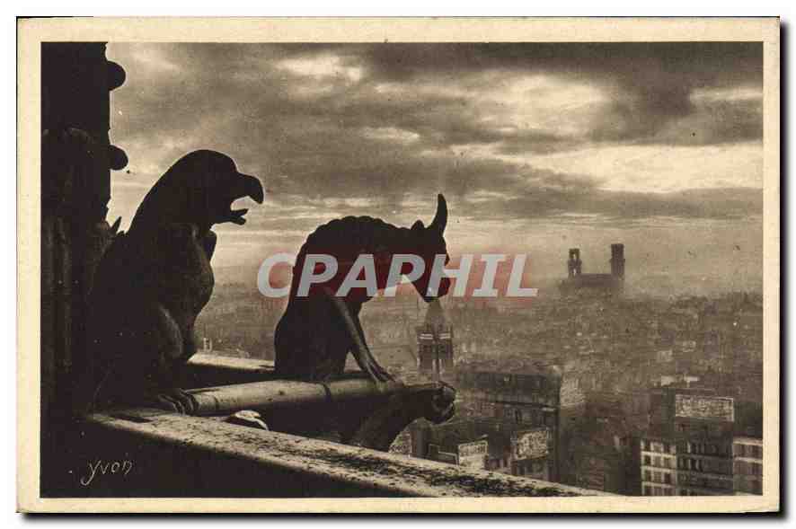 CPA Paris en flanant Notre Dame de Paris Detail de la Facade Ouest 