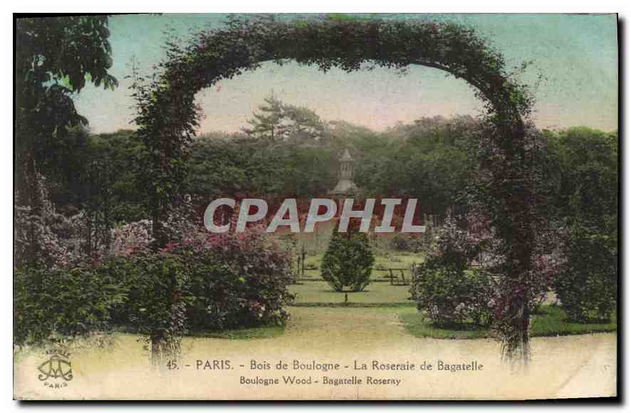 CPA Paris Bois de Boulogne La Roseraie de Bagatelle 