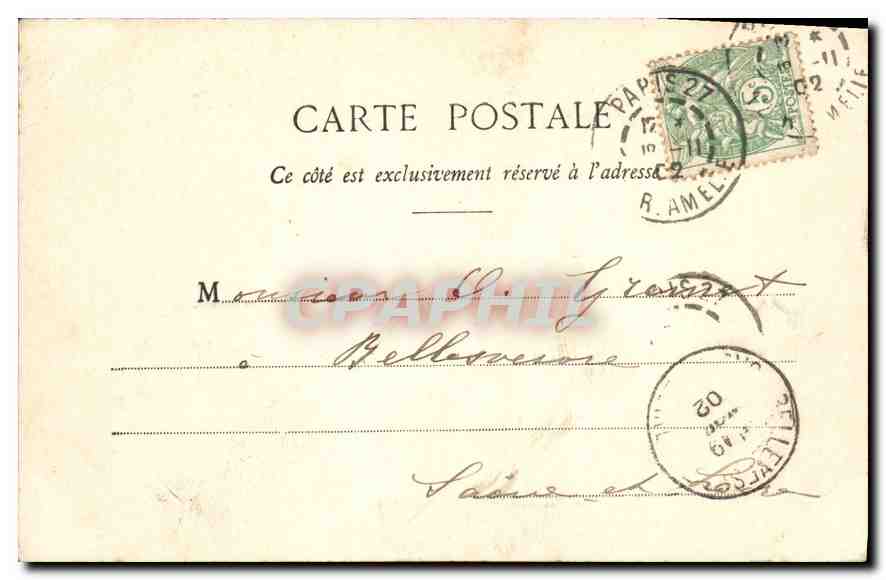 CPA Paris le Grand Palais  — Verso