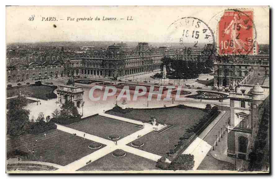 CPA Paris Vue generale du Louvre 
