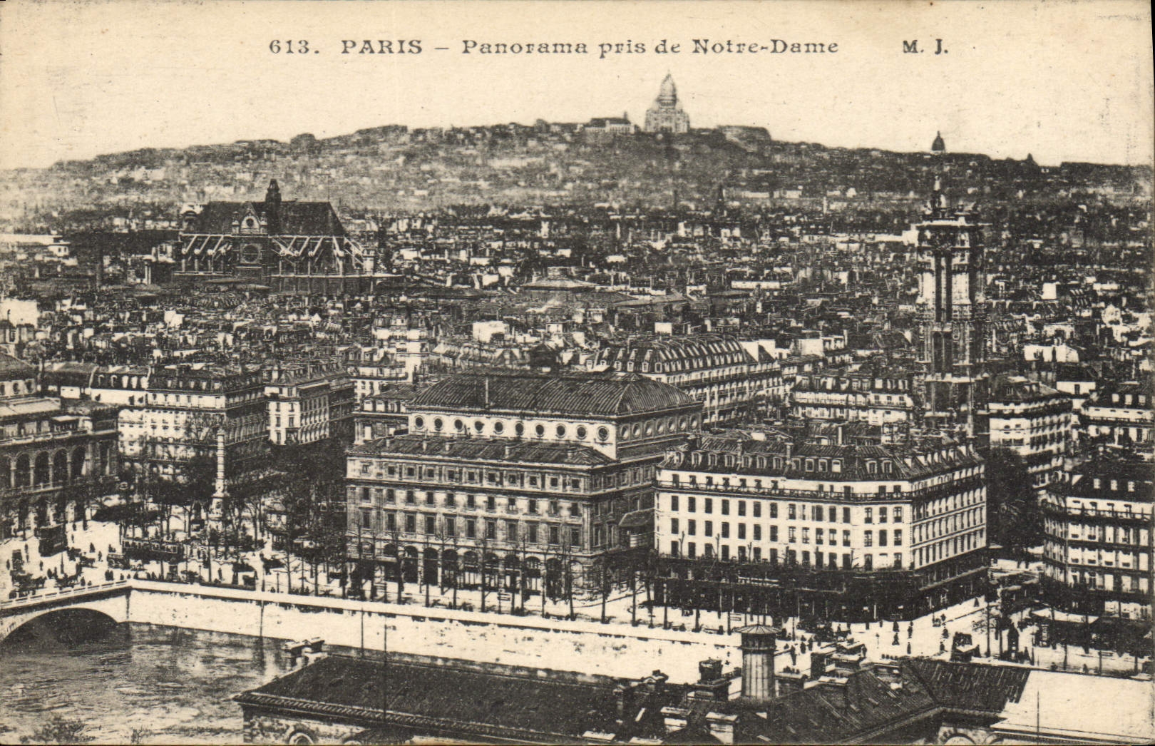 CPA Paris Panorama pris de Notre Dame 