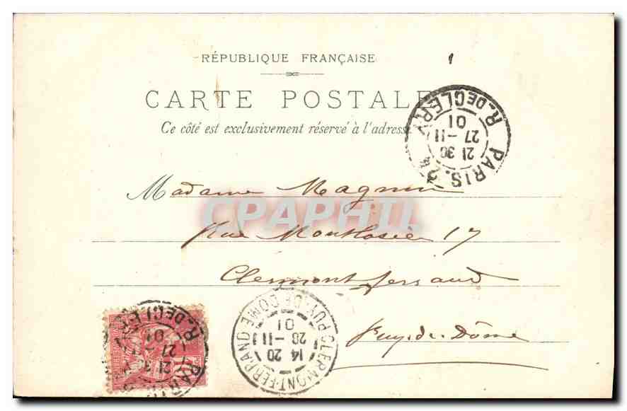 CPA Notre Dame des Victoires Paris  — Verso
