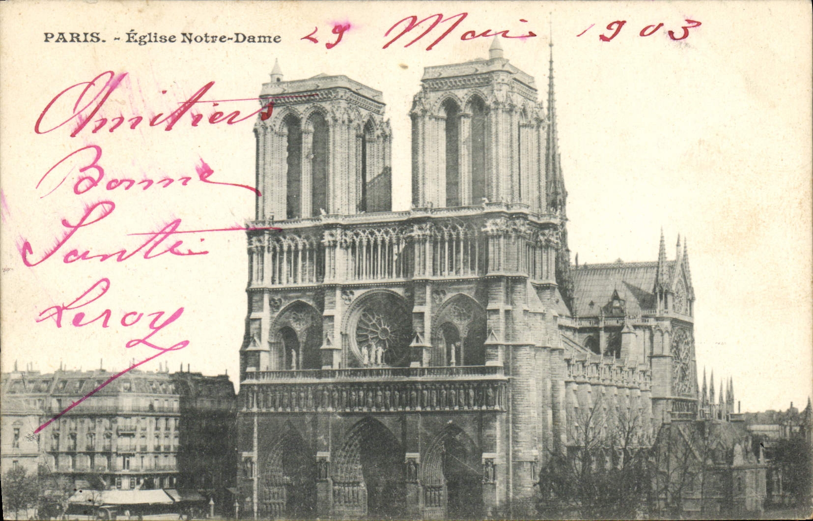 CPA Paris Eglise Notre Dame 