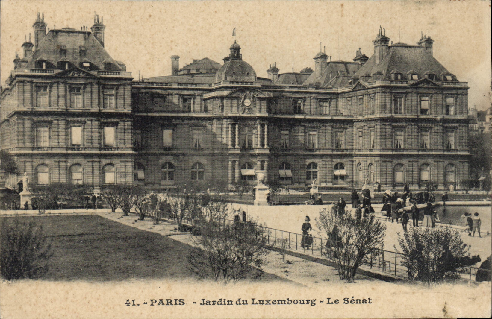 CPA Paris Jardin du Luxembourg Le Senat 