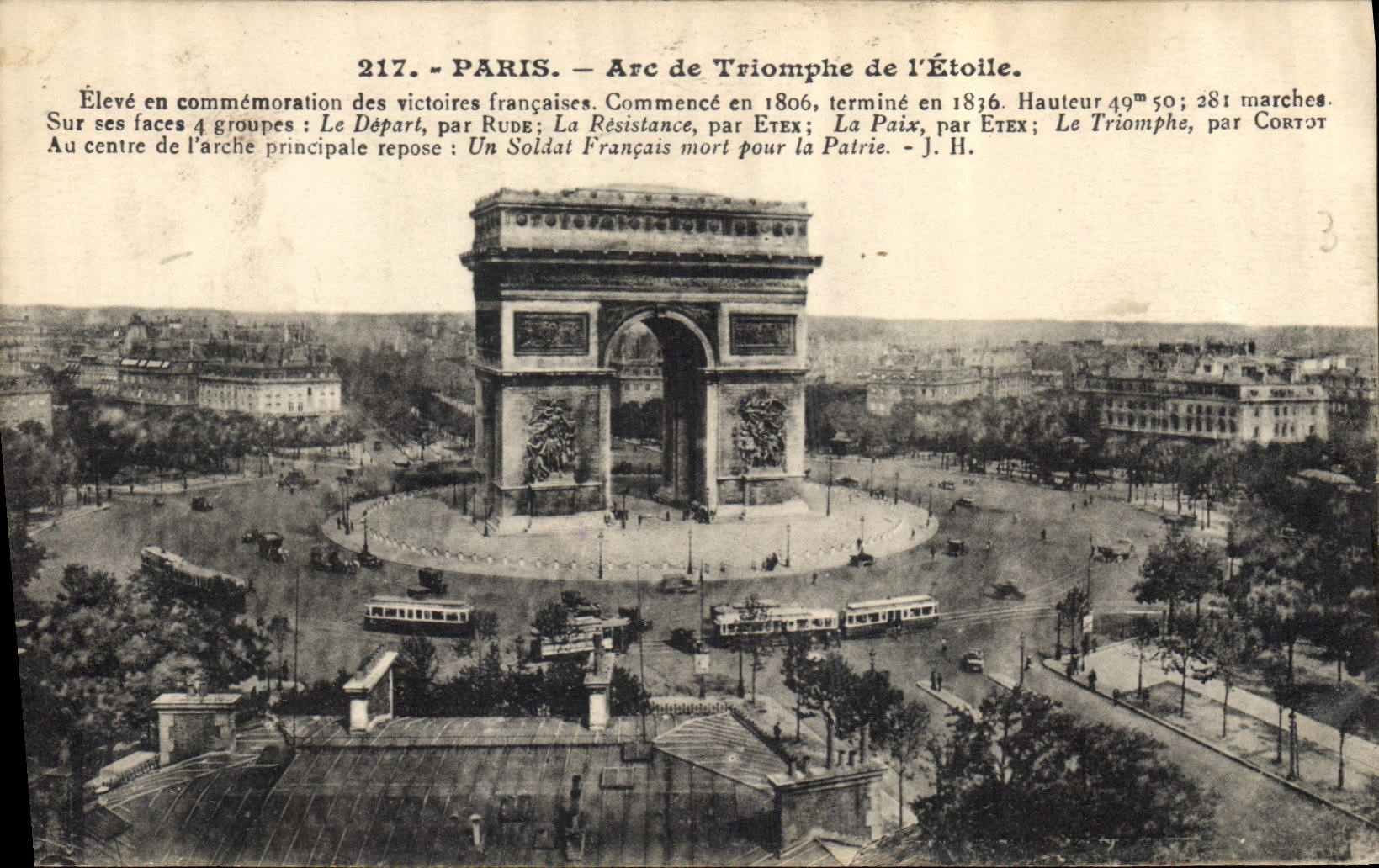 CPA Paris Arc de Triomphe de l'Etoile 