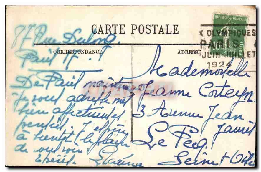 CPA Paris Le Bassin du Luxembourg  — Rückseite