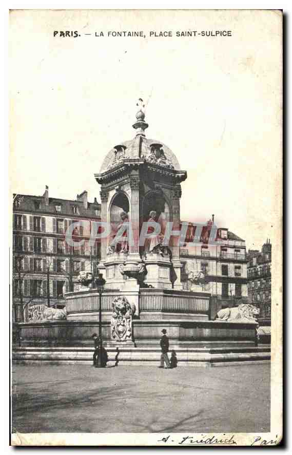 CPA Paris La Fontaine Place Saint Sulpice 