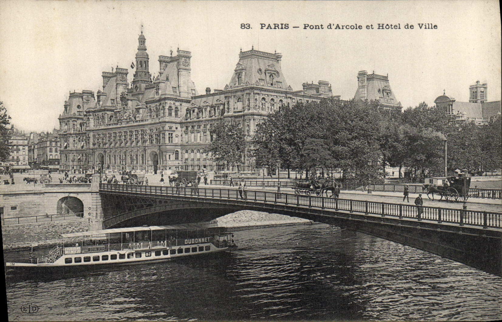 CPA Paris Pont d'Arcole et Hotel de Ville 