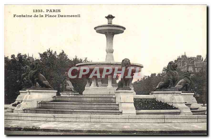 CPA Paris Fontaine de la Place Daumesnil 