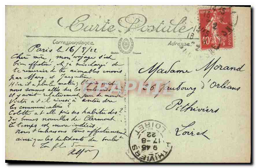 CPA Paris La Ste Chapelle  — Verso
