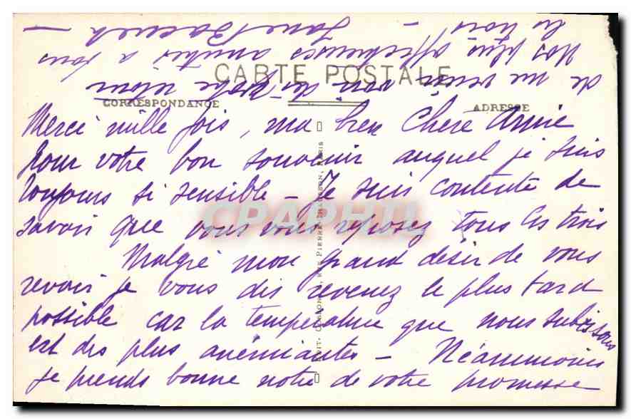 CPA Paris Notre Dame Face laterale  — Rückseite