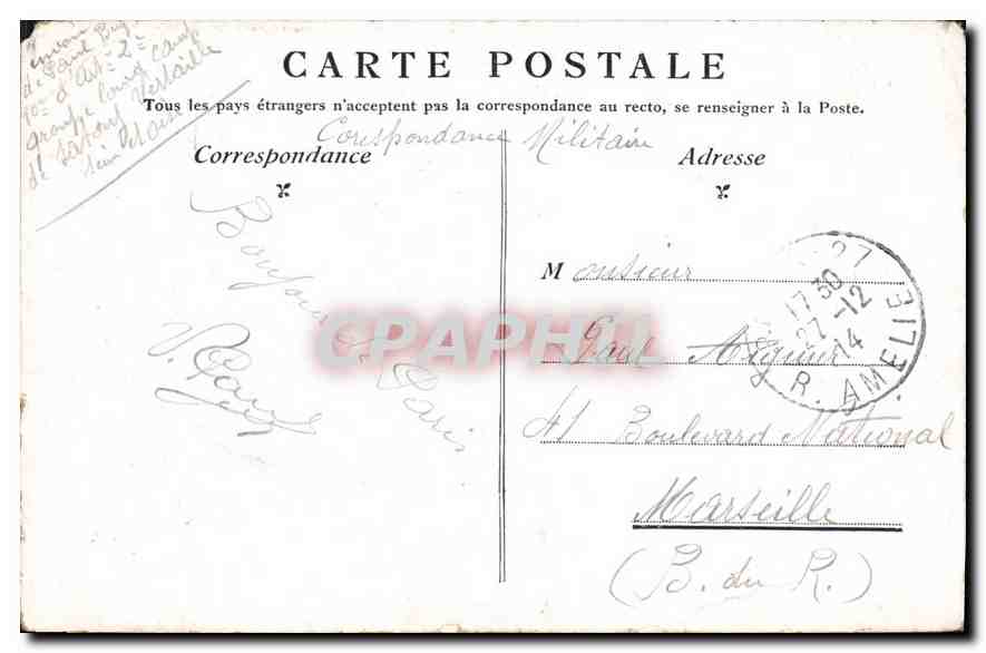 CPA Paris place de la Bastille  — Rückseite