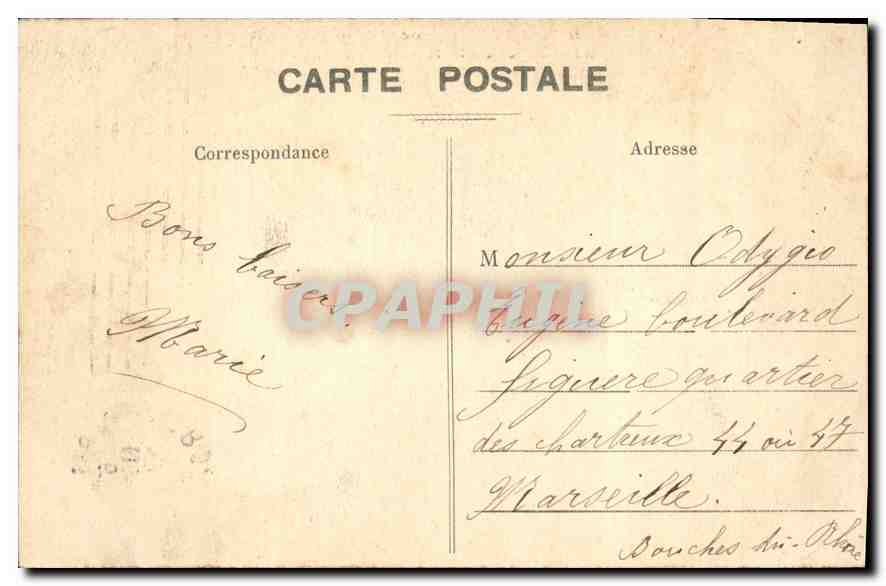 CPA Paris Crocodile ornant le Bassin de la Place de la Nation  — Rückseite
