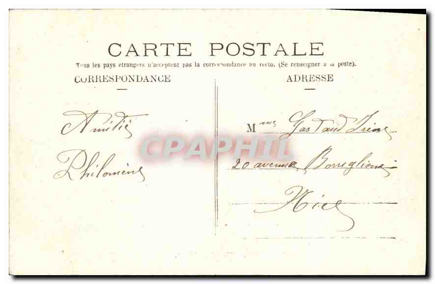 CPA Paris hotel de Ville  — Rückseite
