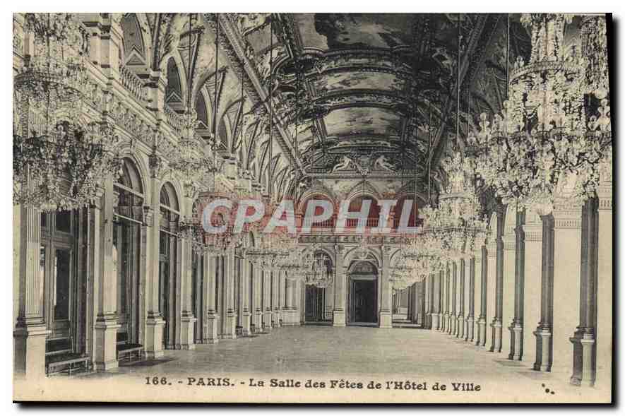 CPA Paris La Salle des fetes de l'Hotel de Ville 