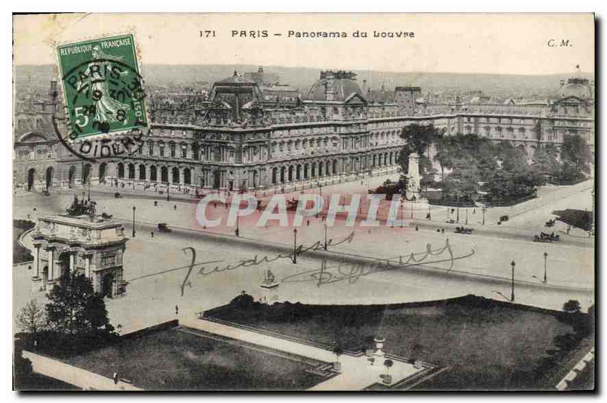 CPA Paris Panorama du Louvre 
